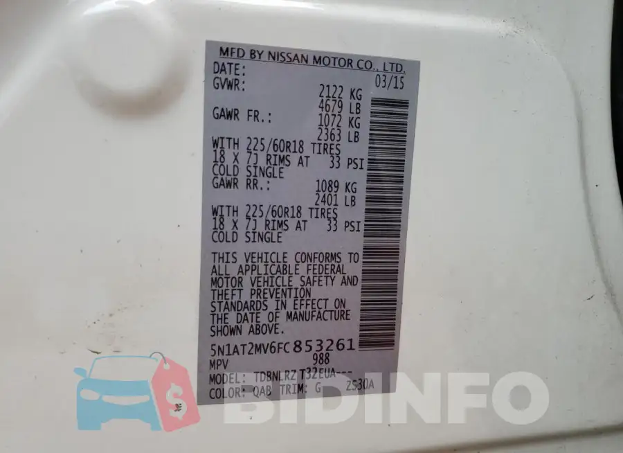 5N1AT2MV6FC853261 Photo# 12