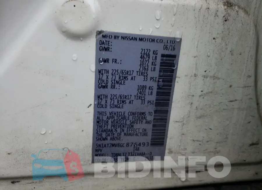 5N1AT2MV8GC876493 Photo# 13