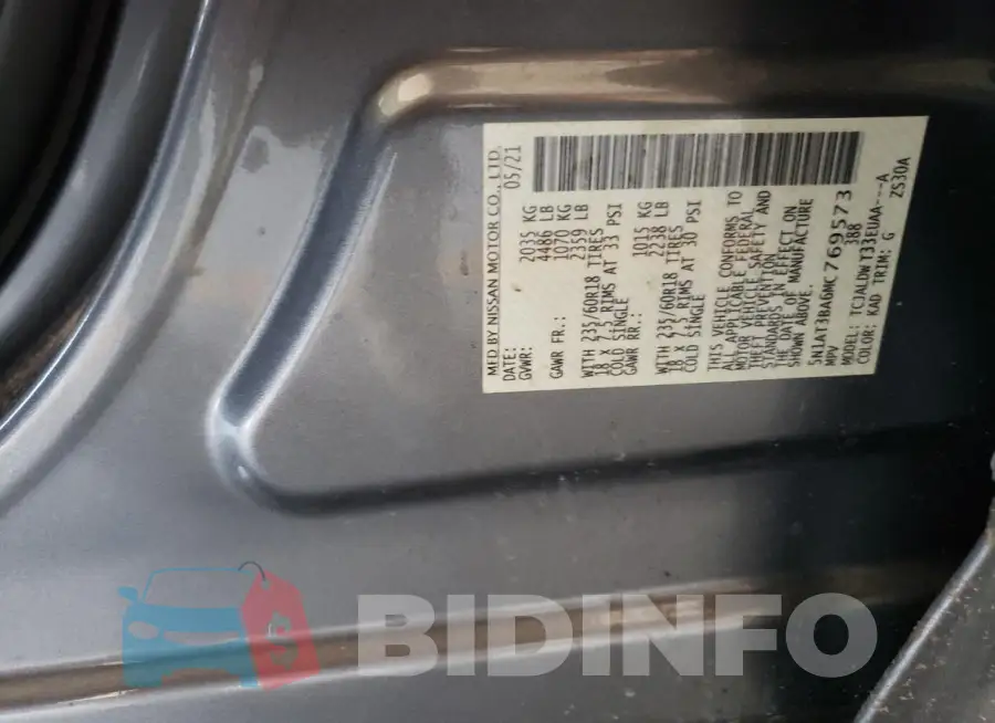 5N1AT3BA6MC769573 Photo# 13
