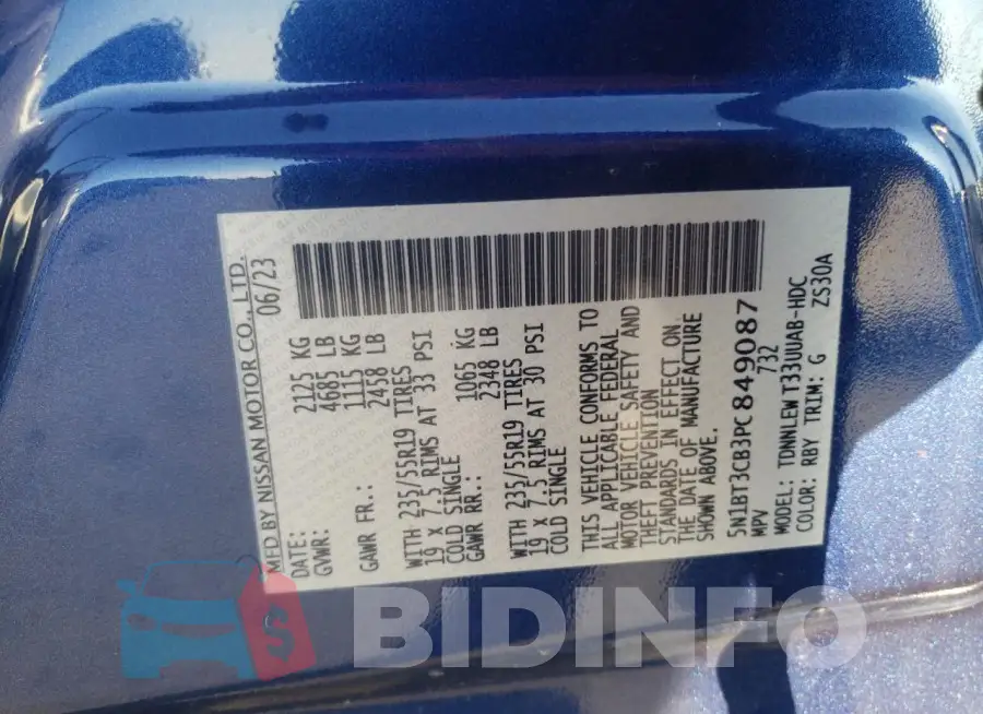 5N1BT3CB3PC849087 Photo# 14