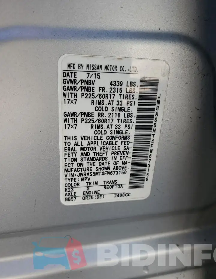 JN8AS5MT4FW673156 Photo# 12