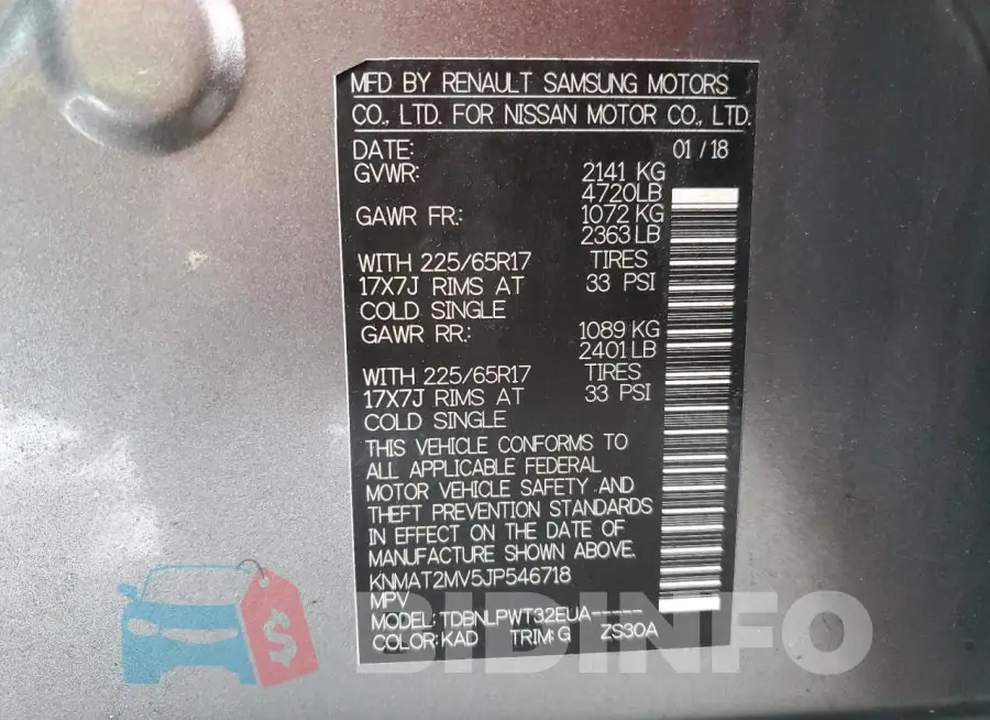 KNMAT2MV5JP546718 Photo# 12