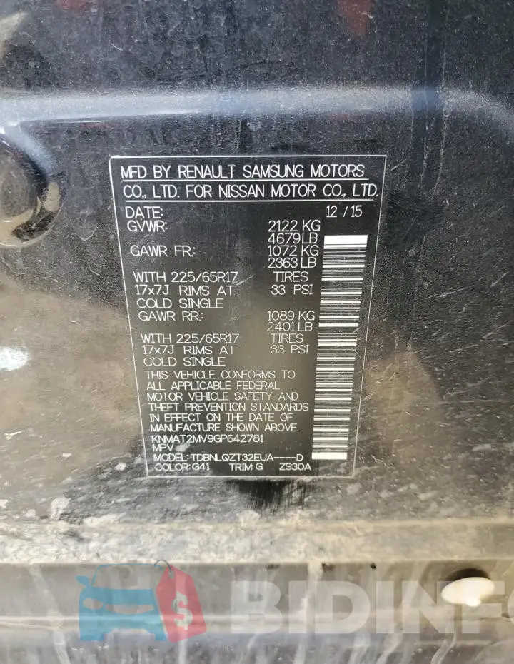 KNMAT2MV9GP642781 Photo# 13