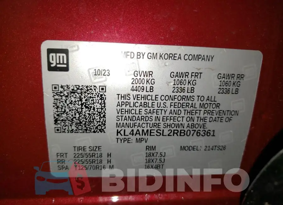 KL4AMESL2RB076361 Photo# 14