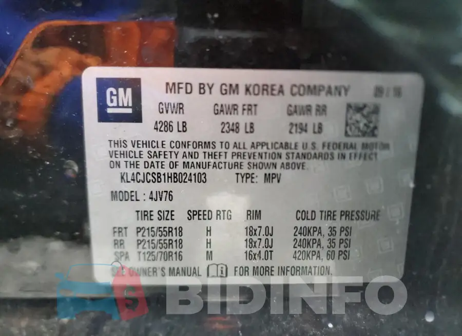 KL4CJCSB1HB024103 Photo# 13