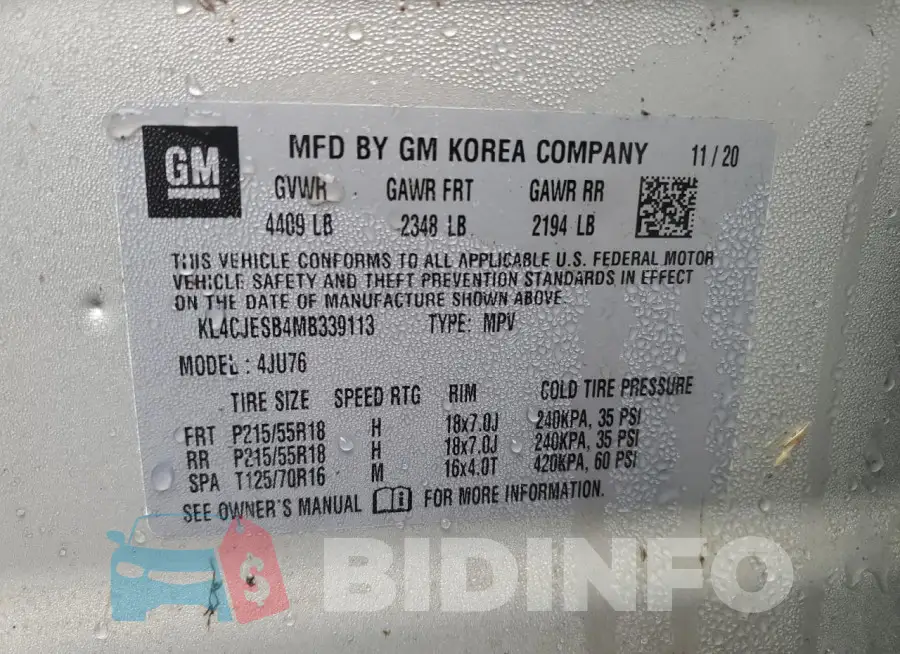 KL4CJESB4MB339113 Photo# 12
