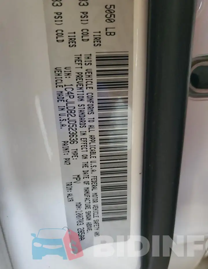 1C4PJLDB2JD523636 Photo# 13
