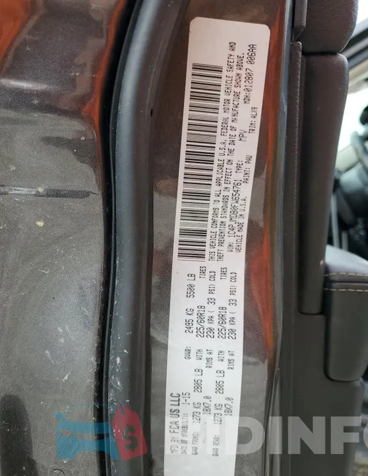 1C4PJMDB0FW654761 Photo# 13