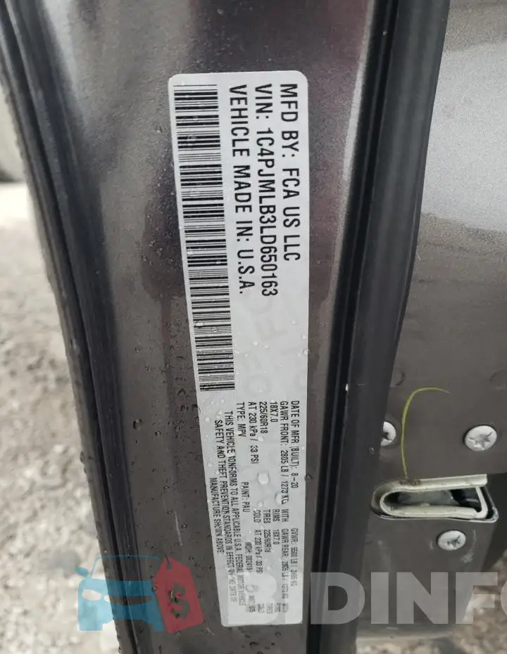 1C4PJMLB3LD650163 Photo# 13