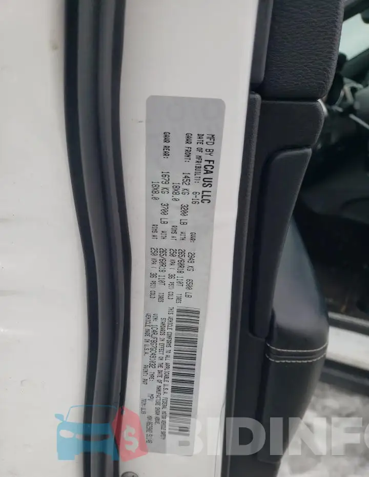 1C4RJFBG7GC491032 Photo# 12