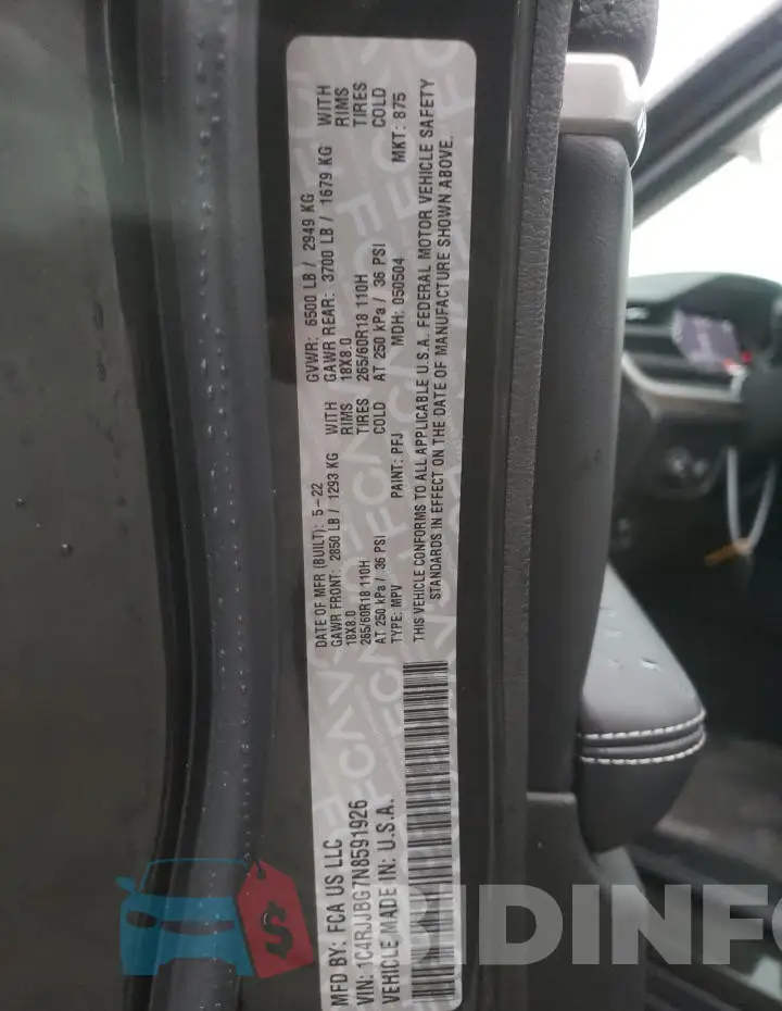 1C4RJJBG7N8591926 Photo# 10