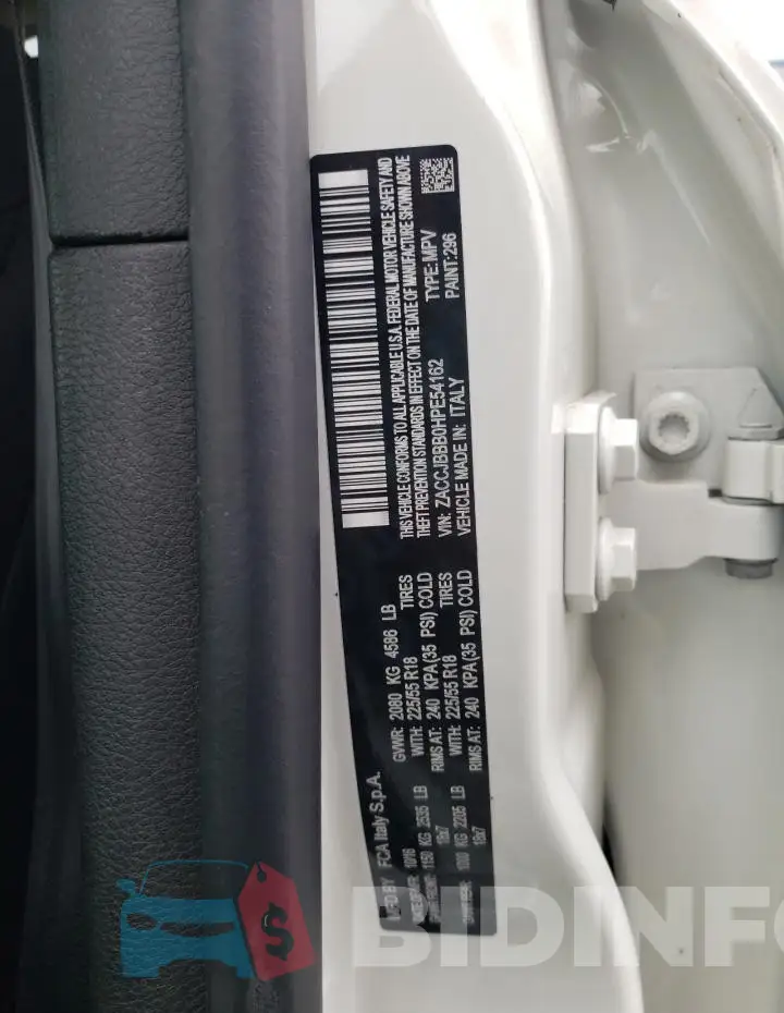 ZACCJBBB0HPE54162 Photo# 12