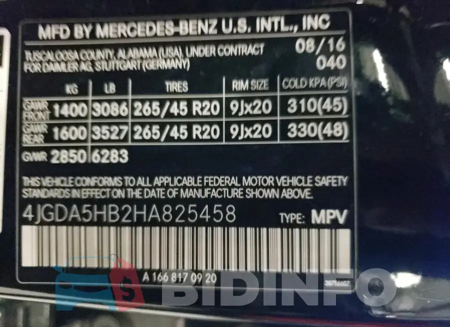 4JGDA5HB2HA825458 Photo# 12