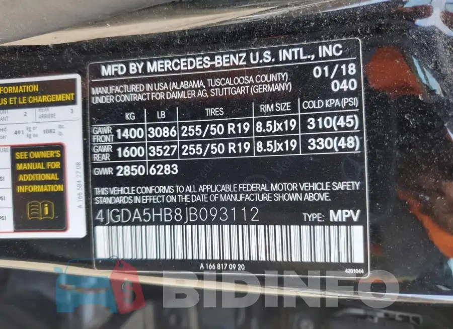 4JGDA5HB8JB093112 Photo# 13