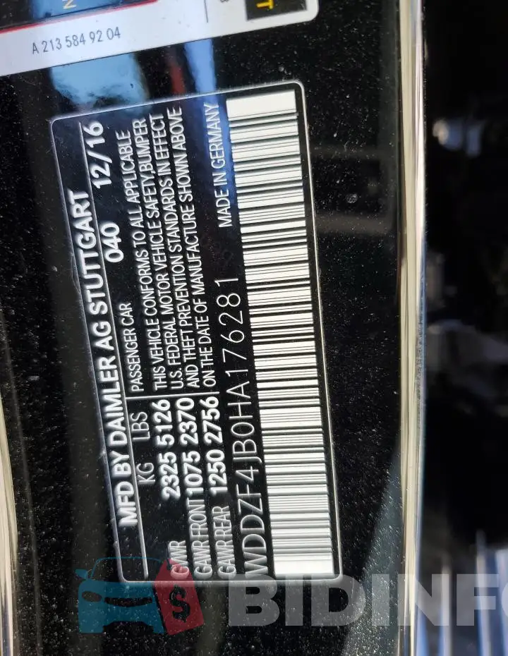 WDDZF4JB0HA176281 Photo# 12