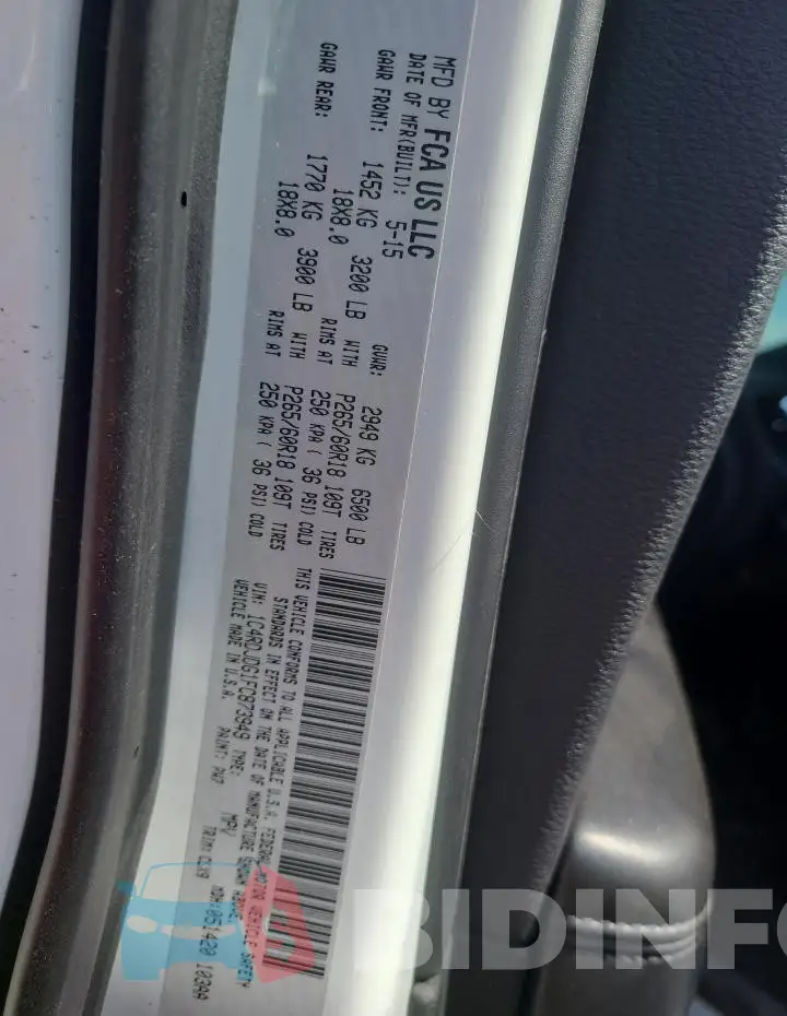 1C4RDJDG1FC873949 Photo# 13