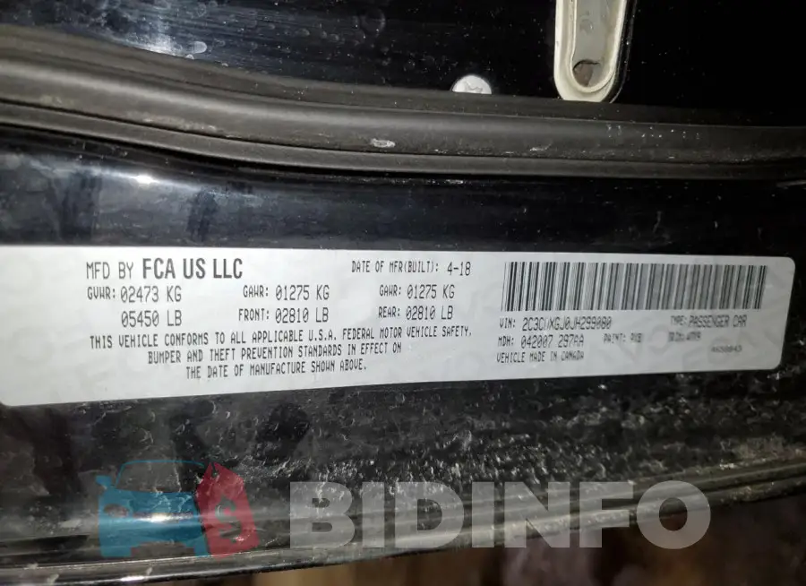 2C3CDXGJ0JH299080 Photo# 12