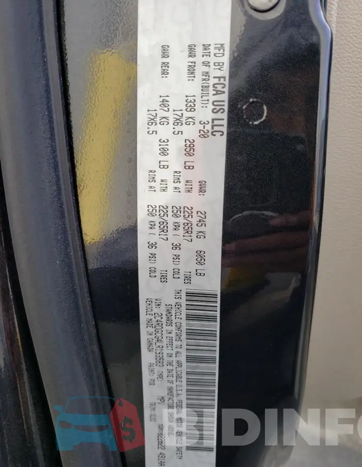 2C4RDGCG4LR193583 Photo# 13