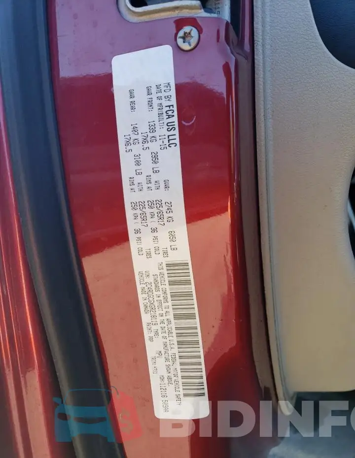2C4RDGCGXGR218119 Photo# 13