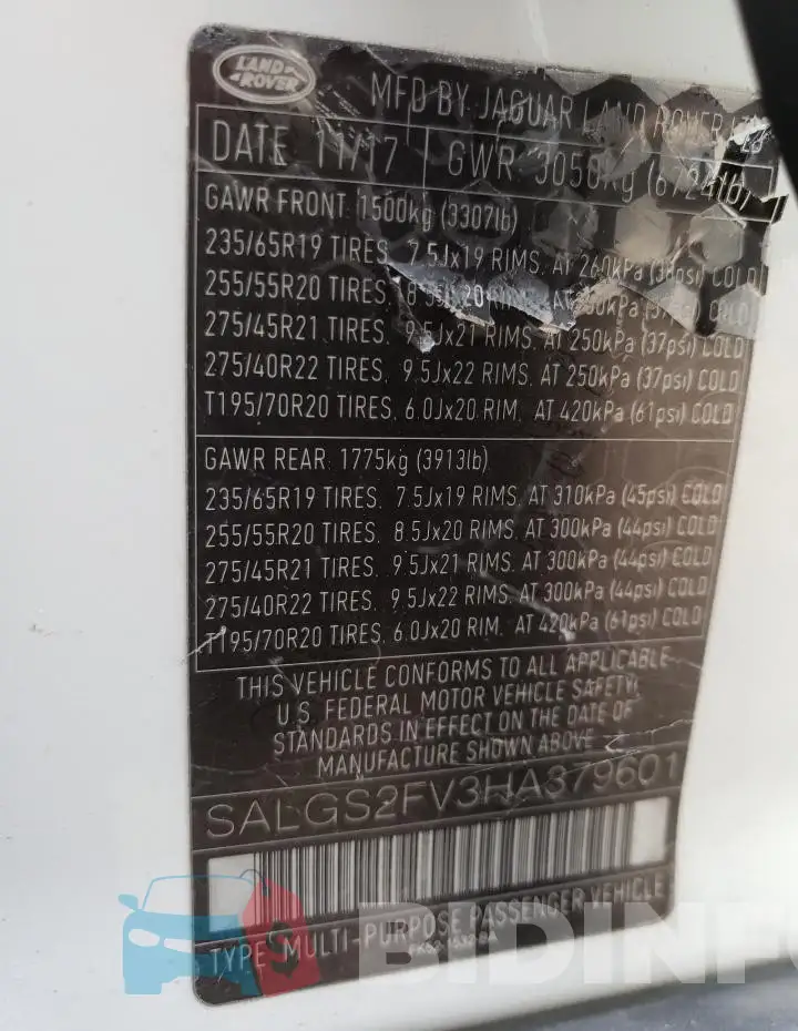 SALGS2FV3HA379601 Photo# 13
