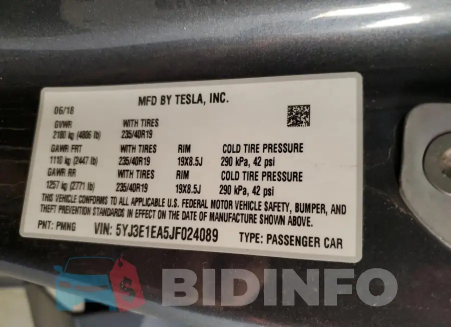 5YJ3E1EA5JF024089 Photo# 12