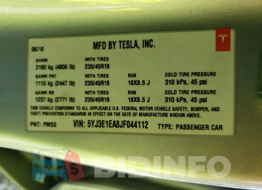 5YJ3E1EA8JF044112 Photo# 13