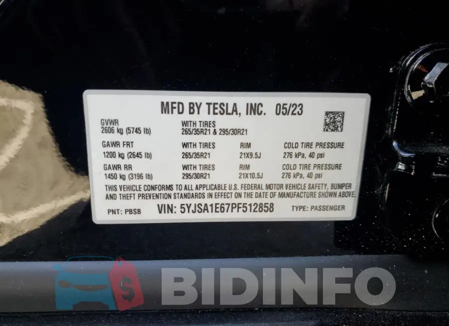 5YJSA1E67PF512858 Photo# 12