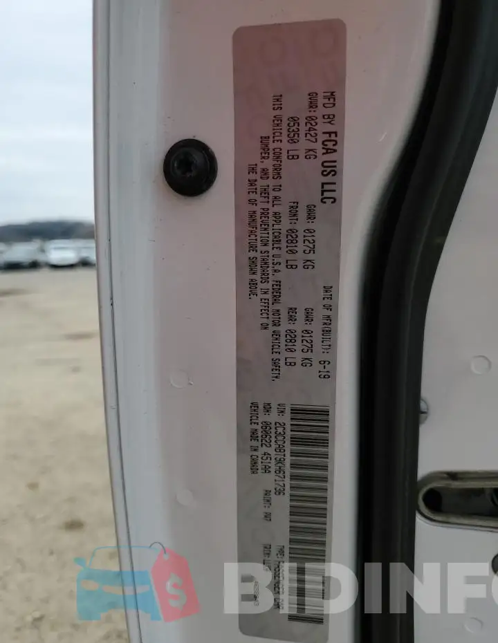 2C3CCABT9KH671736 Photo# 12