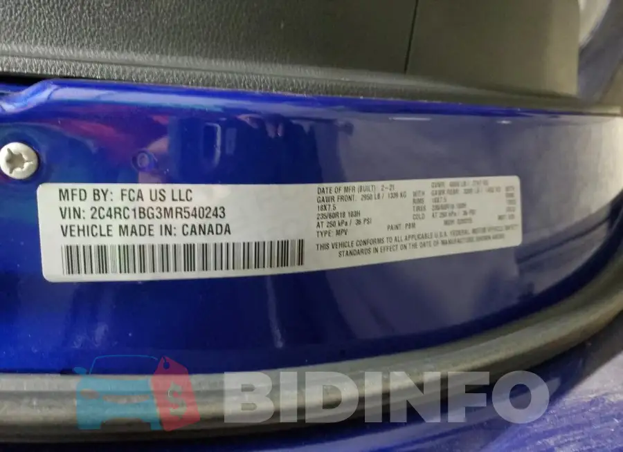 2C4RC1BG3MR540243 Photo# 13