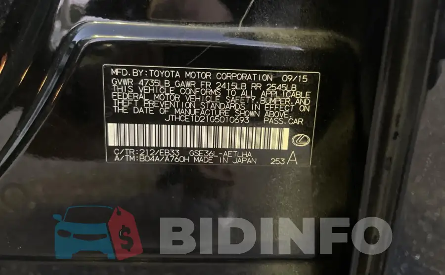 JTHCE1D21G5010693 Photo# 10