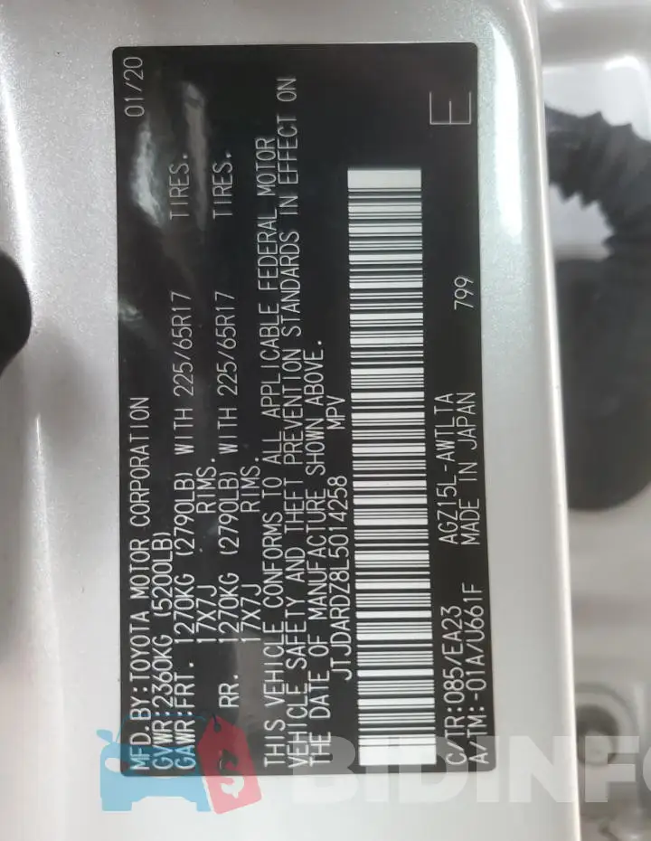 JTJDARDZ8L5014258 Photo# 13