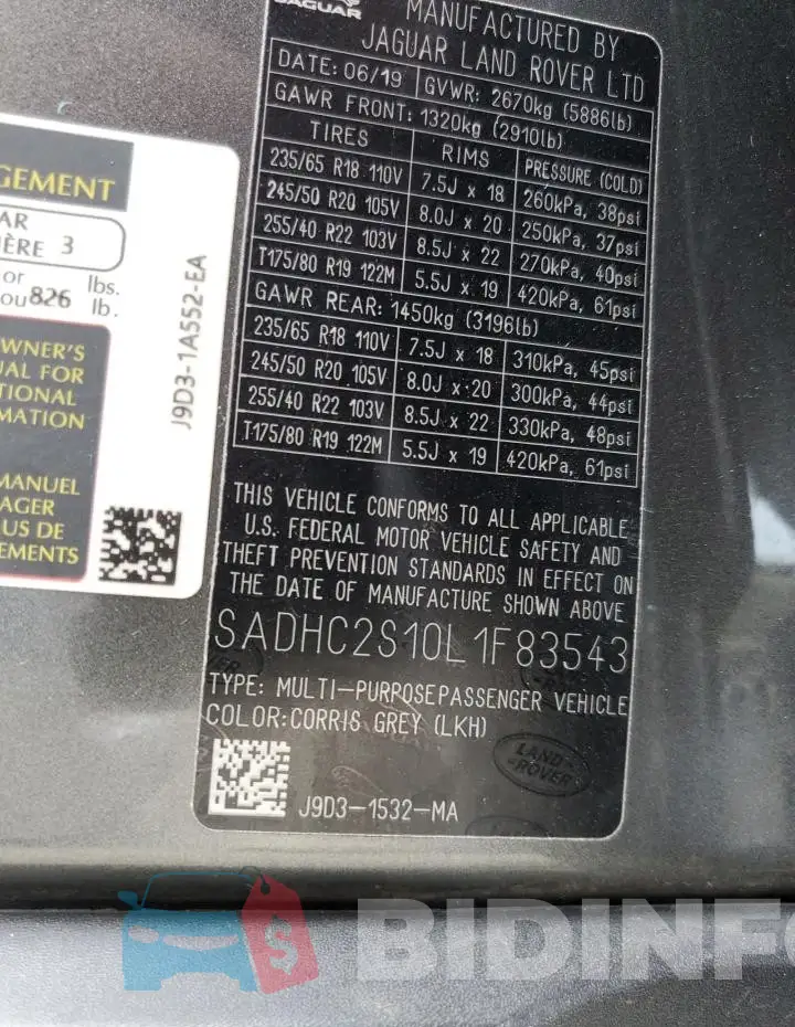 SADHC2S10L1F83543 Photo# 13
