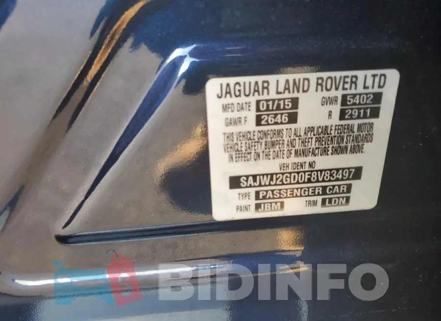 SAJWJ2GD0F8V83497 Photo# 12