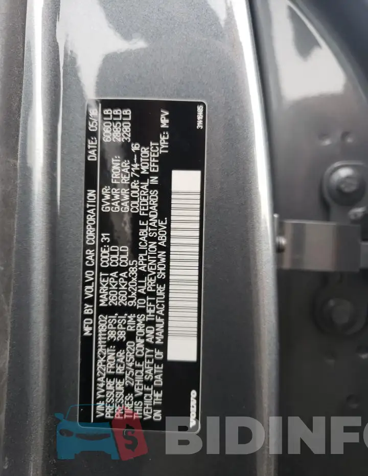 YV4A22PK2H1111802 Photo# 13