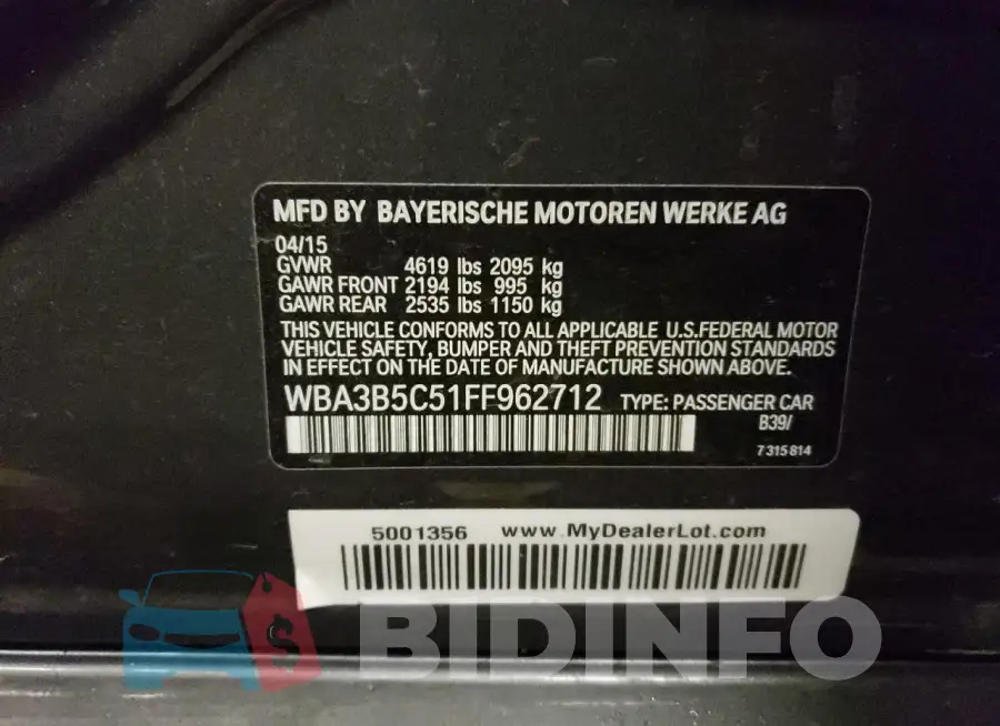 WBA3B5C51FF962712 Photo# 13