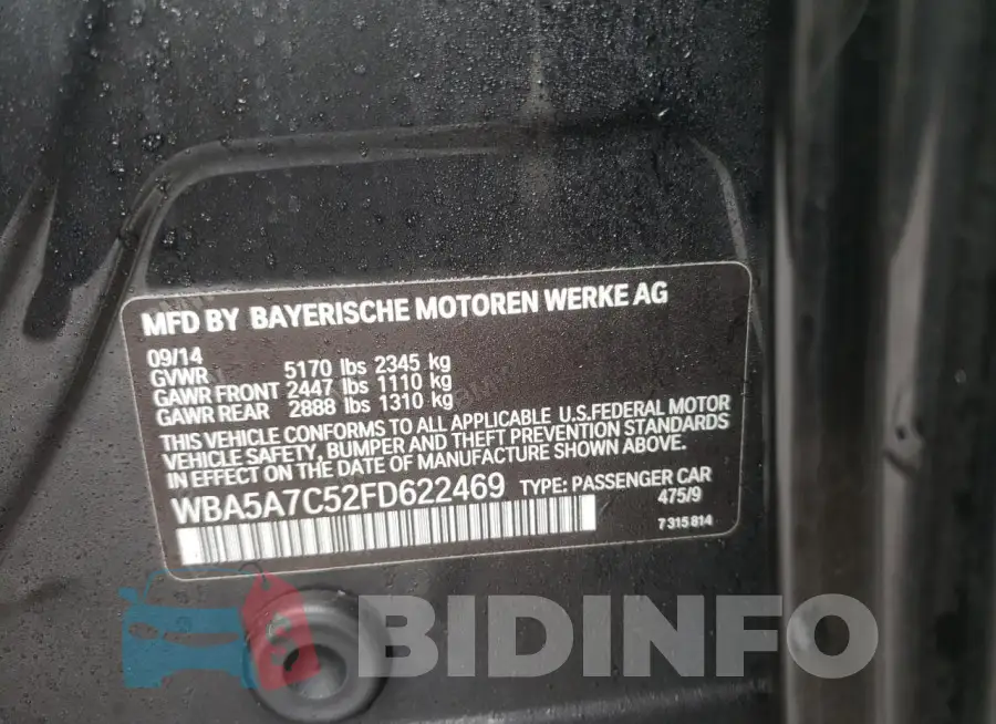 WBA5A7C52FD622469 Photo# 12