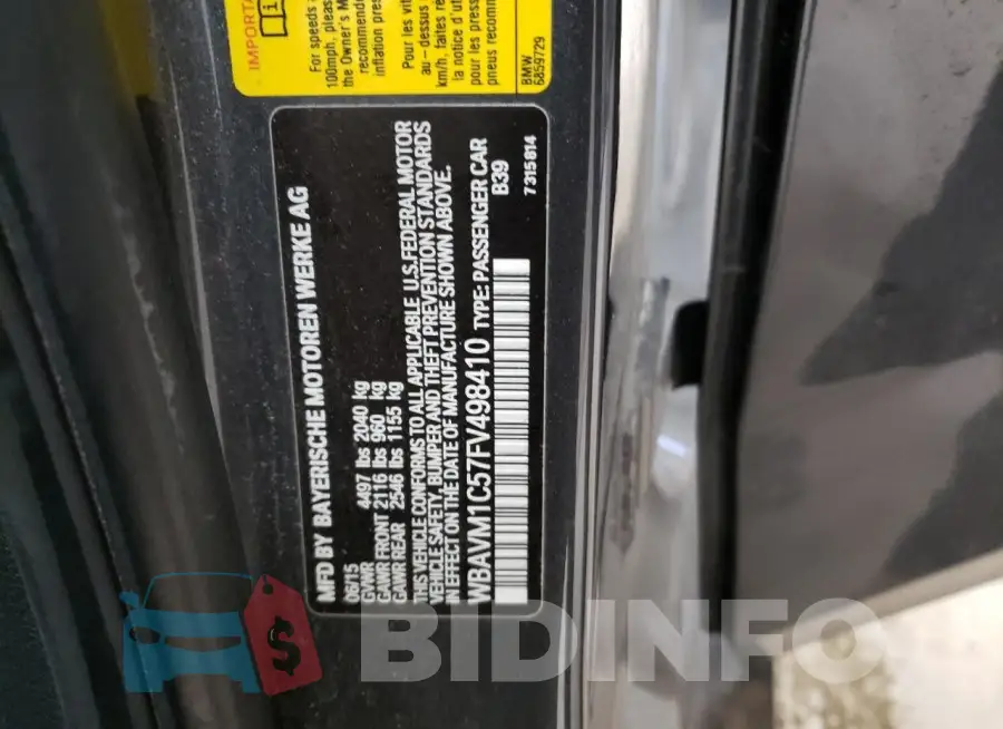 WBAVM1C57FV498410 Photo# 12