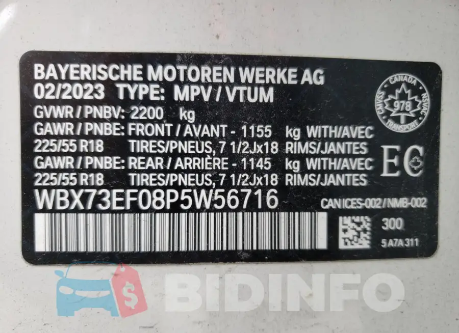 WBX73EF08P5W56716 Photo# 13