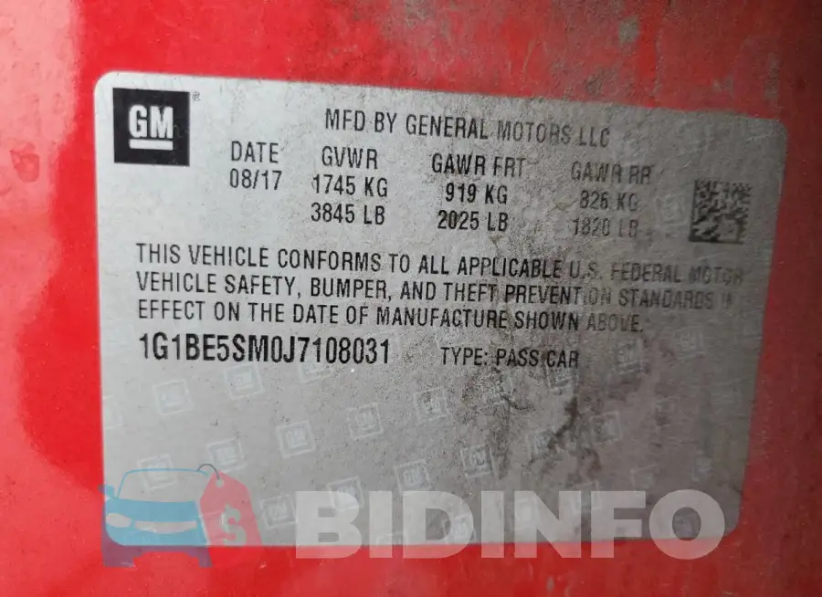 1G1BE5SM0J7108031 Photo# 12