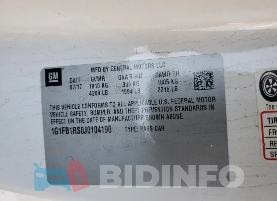 1G1FB1RS0J0104190 Photo# 12