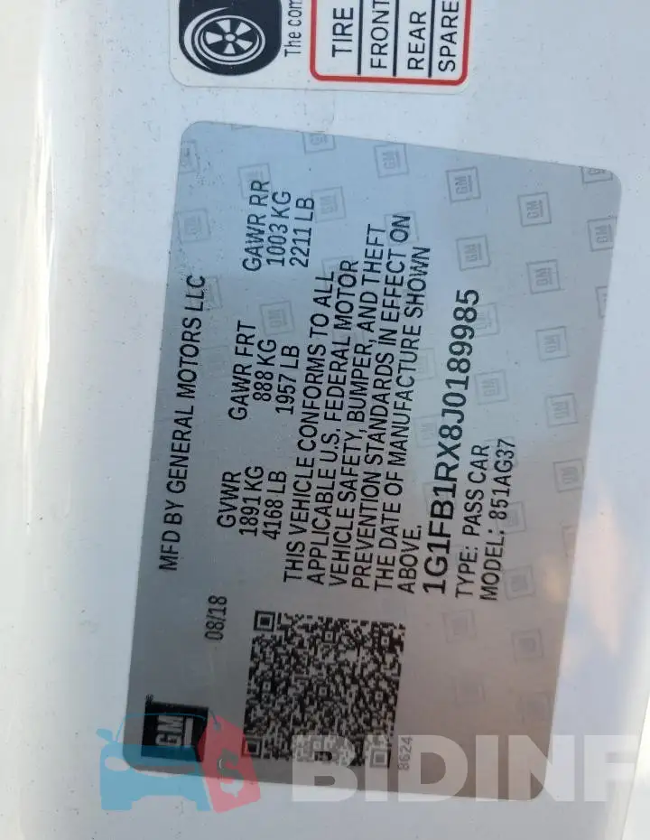 1G1FB1RX8J0189985 Photo# 12