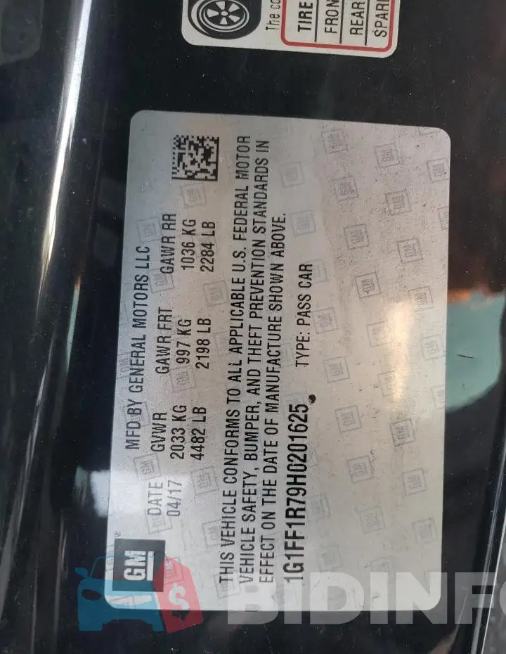 1G1FF1R79H0201625 Photo# 12