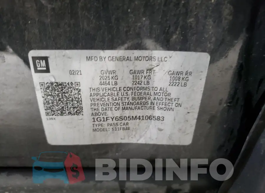1G1FY6S05M4106583 Photo# 12