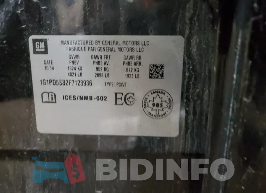 1G1PD5SB2F7123936 Photo# 13