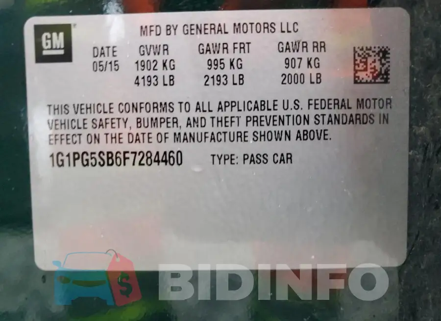 1G1PG5SB6F7284460 Photo# 12
