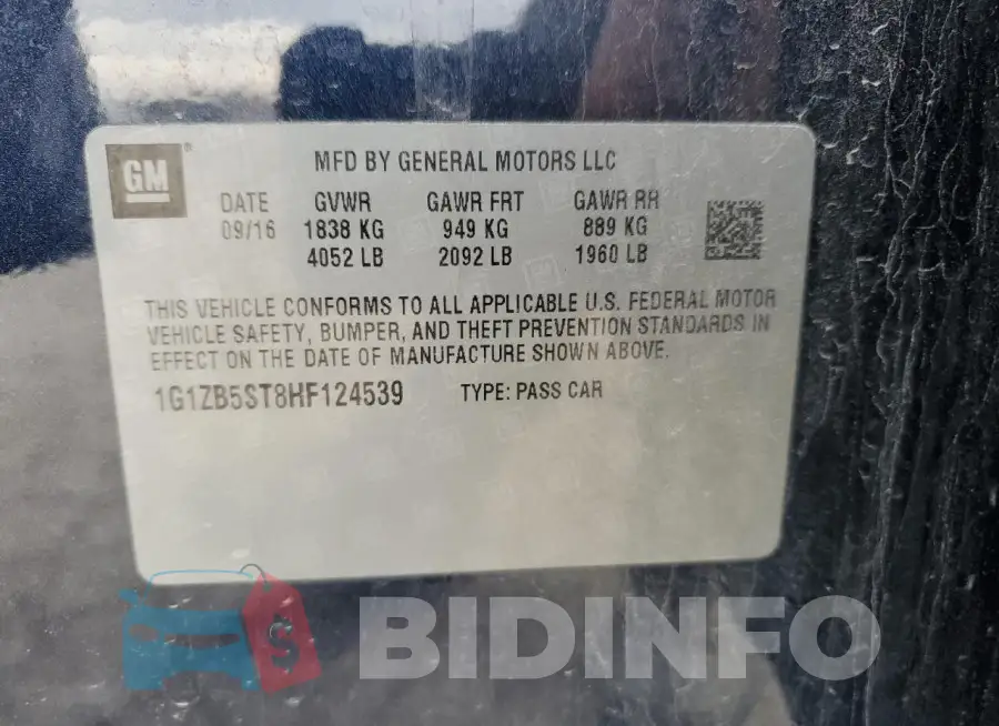 1G1ZB5ST8HF124539 Photo# 12