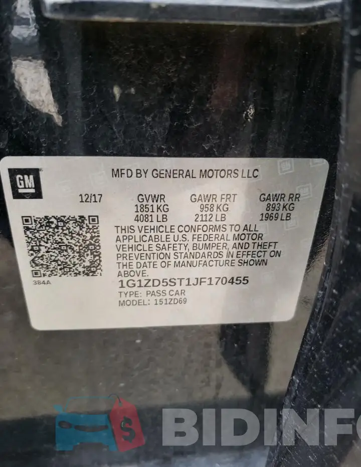 1G1ZD5ST1JF170455 Photo# 12
