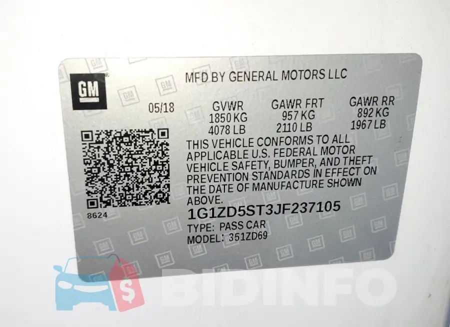 1G1ZD5ST3JF237105 Photo# 13