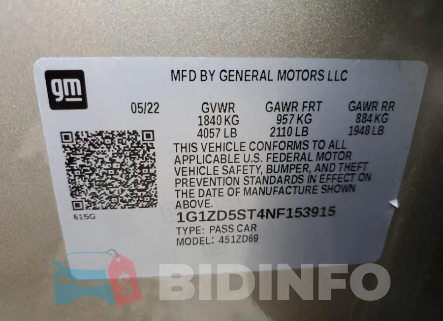 1G1ZD5ST4NF153915 Photo# 12