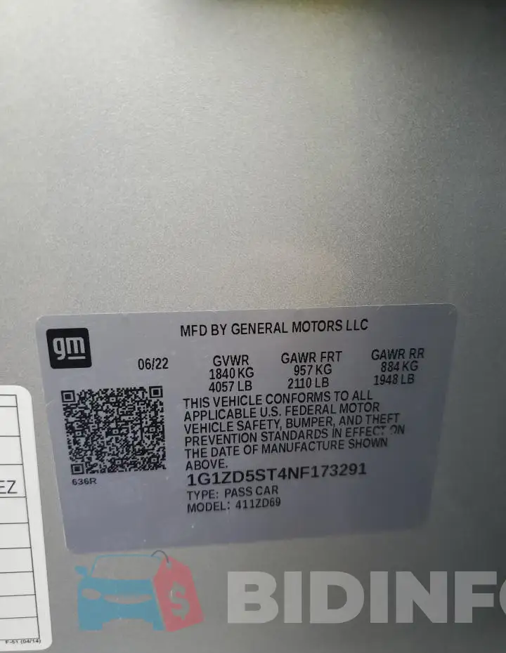 1G1ZD5ST4NF173291 Photo# 12